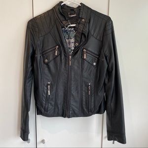 Jou Jou Moto Jacket Vegan Leather